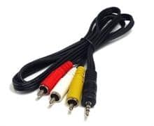 A/V-kaapeli 3,5mm ? 3xRCA, 1m
