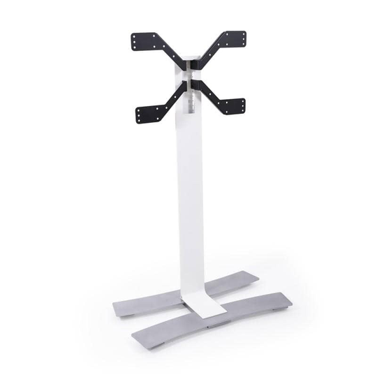 Lattiajalusta pyörillä 40"-85" TV -näytöille, valkoinen, ERARD