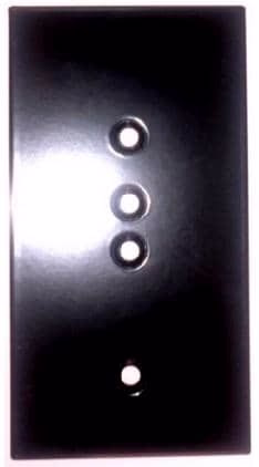 NorStone Small Top Plate 90mm x 170mm, kiiltävä musta, kpl