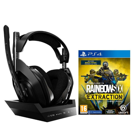 Astro - A50 Wireless + Base Station&Tom Clancy's Rainbow six: Extraction (PS4) - Bundle